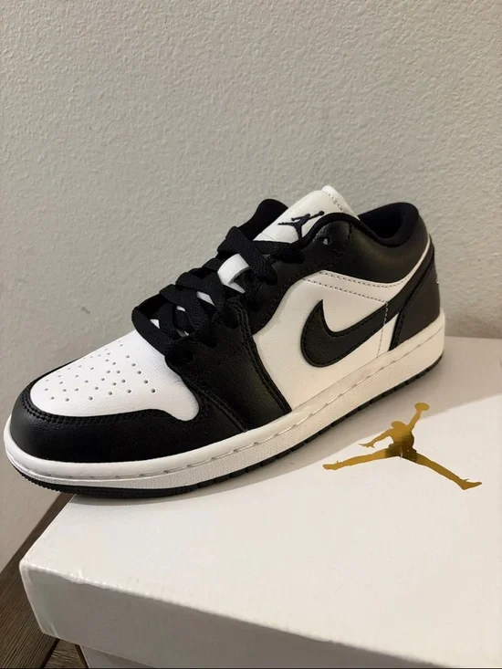 NIB [Jordan] Nike Air Jordan 1 Low Top Panda Sneakers Shoes Womens 5.5 / Youth 4 - Picture 5 of 12